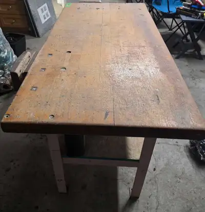 Vintage Work Bench, the 2 bench vice clamps work perfectly. $1400OBO
