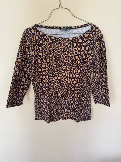 Women’s Cheetah/Leopard Print Top - 3/4 Sleeve (S Petite), View more