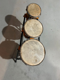 Bongo drums (3 piece set + stand)