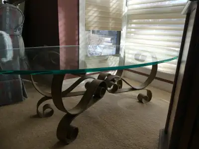 Oval glass table, View more