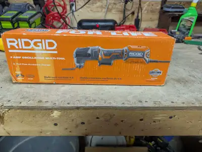 RIDGID 4- Amp Corded Oscillating Multi Tool (Tool-Only) Model # R28700 new in the box. Delivery is a...