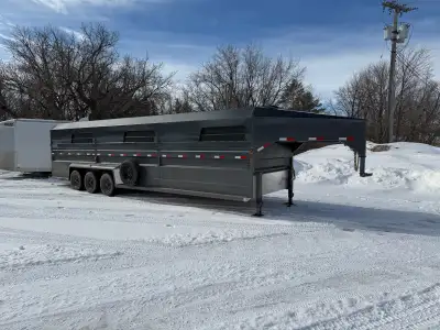 One in stock 2026 Norbert’s 30ft x 7.5ft livestock trailer. Rare opportunity to get one immediately!...