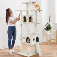 73" Cat Tree Scratcher Play House Condo Furniture