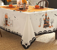 Pottery Barn Kids Halloween Spooky Town 70 x 90" tablecloth