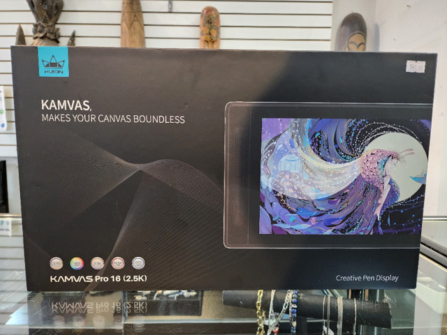 Kamvas Pro 16 (2.5K) Drawing Screen Complete in Box in General Electronics in Summerside