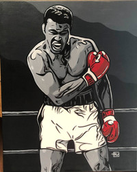 Muhammad Ali painting Acrylic on canvas