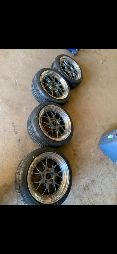 BRAND NEW TIRES NEVER USED, mounted on 18” FAST WHEELS STAGGERED new tires and wheels 225/40/18 235/...