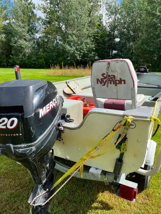 2016 14ft Lowe Fishing Boat w/ 20HP Mercury 4-Stroke, & Trailer in Powerboats & Motorboats in Sudbury - Image 8