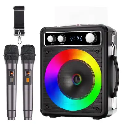 Portable Karaoke Machine/Bluetooth Speaker w/2 Wireless Mics - SUMMER SALE!! -----------------------...