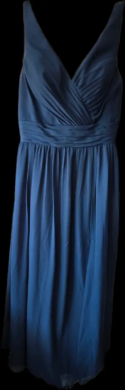 Christina Wu Celebration Navy Chiffon Formal Gown – Size 12, View more