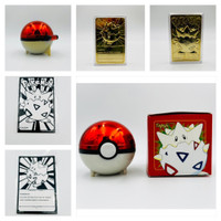 Burger King Pokemon Ball with Collector Gold-Plated Card Togepi 