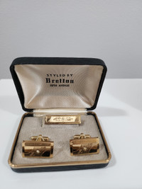 Styled by Bretton Cuff Links and Tie Clip