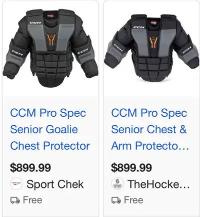 CCM Pro Spec adult small goalie chest protector, View more