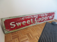Enseigne en métal Cigarettes Sweet Caporal original, 6.0'x 15''