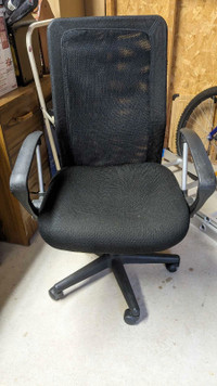 Black office/computer chair with arm rests