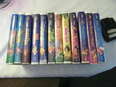 12 Classic Black Diamond VHS movies in excellent condition. See pics for titles.