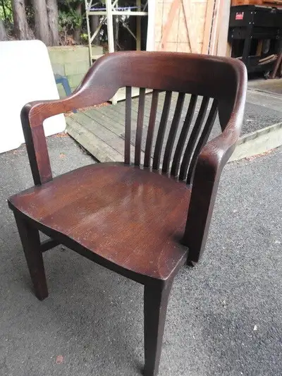 antique vintage arm office chair RESTORED, View more