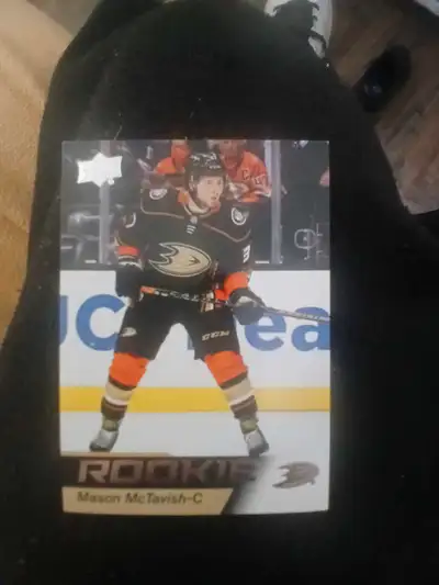 This is a Mason McTavish Upper Deck Rookie Card, a must-have for any hockey card collector! It's in...