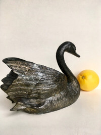 Antique Pewter Swan Trinket Dish