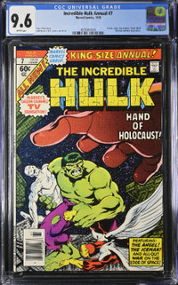 Incredible Hulk Annual #7 White Pages CGC 9.6 Rare High Grade