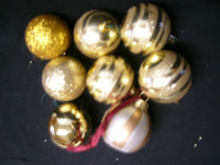 Gold Coloured Christmas Tree Balls