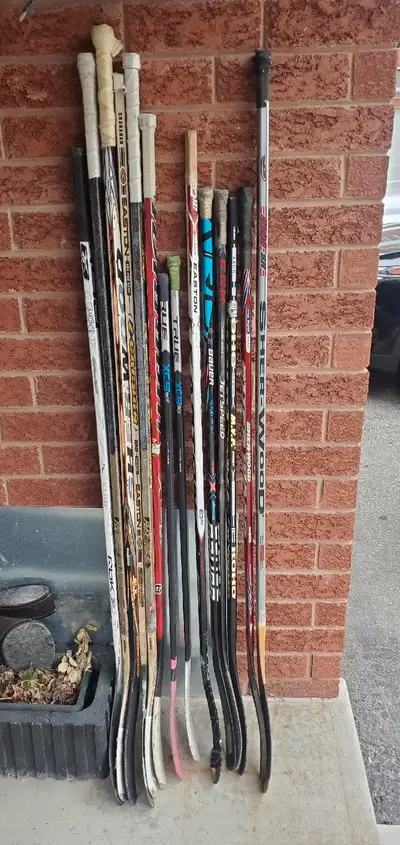 Various Brand Name Hockey Sticks for sale. Very good condition. Bauer, CCM, Sherwood, True youth siz...