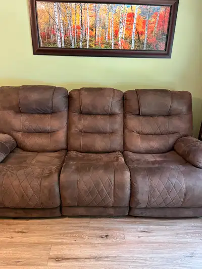 Ashley Power Reclining Sofa With Power Adjust Lumbar/Headrest., View more