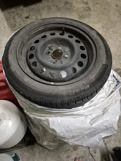 4 all season tires on rims 15 inch rims 4x100 bolt pattern Currently 2 have 165/65R15 and 2 have 185...