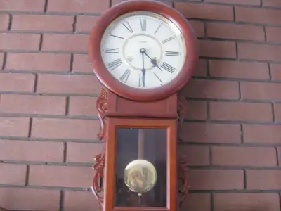 Antique wooden wall clock "Spirit", View more