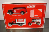 ERTL Lennox Diecast 3 Truck Bank Set 100th Anniversary