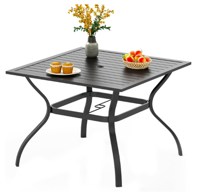 New metal square patio table for 4, View more