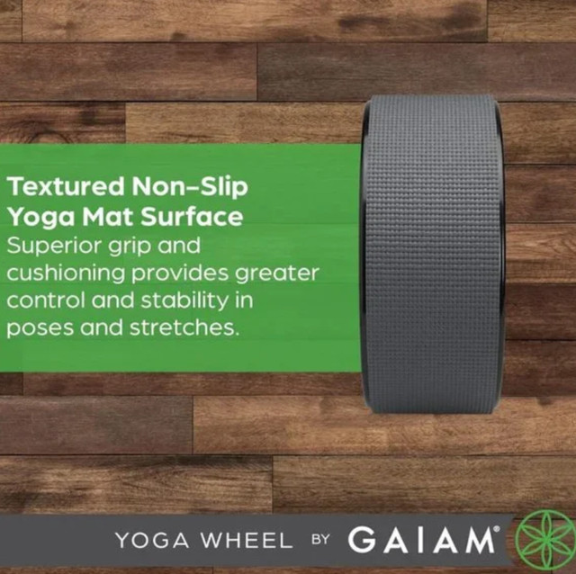 NEW in BOX The Gaiam Yoga Wheel Handcrafted Premium Design dans Santé et besoins spéciaux  à Ville de Montréal - Image 3