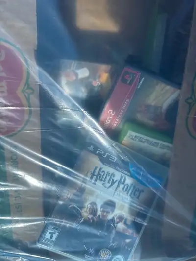 Old video game cases maybe a few still have discs