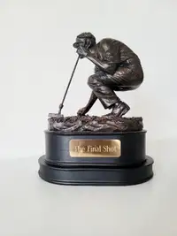 Golf Player Final Shot Ornament Statue  10" Hieght x 8" Width 