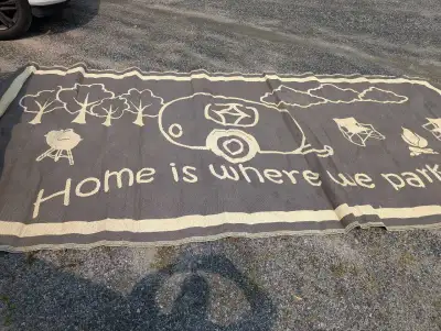 Outdoor camping carpet good shape Been in dry storage for a year 14X8