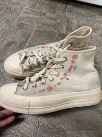 Off white high top converse size 7.5 w
