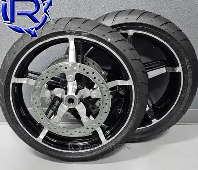 Genuine Harley-Davidson Rims, Tires and Rotors, off a 2024 Road Glide - $1000 OBO Dunlop D407T and D...