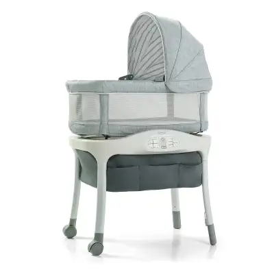 Cry Detection Technology detects and automatically responds to baby's cries to help soothe baby back...
