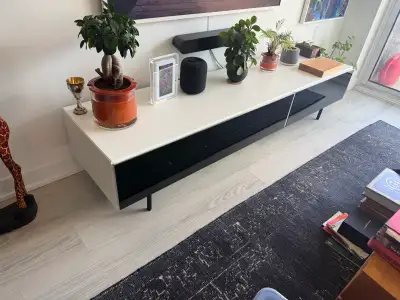 Modern White & Black TV Console / Media Unit, View more