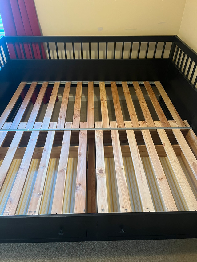 SOLD IKEA Hemnes Twin 2 drawer trundle daybed & nightstand Beds & Mattresses Calgary Kijiji
