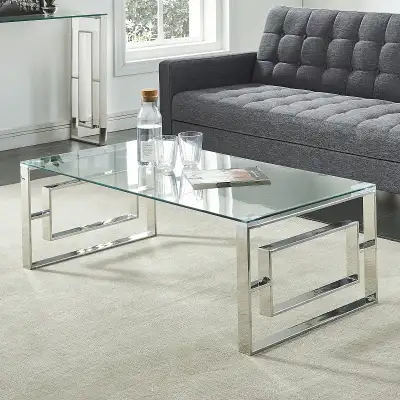 EROS Rectangular Coffee Table in Silver Free Delivery.., View more