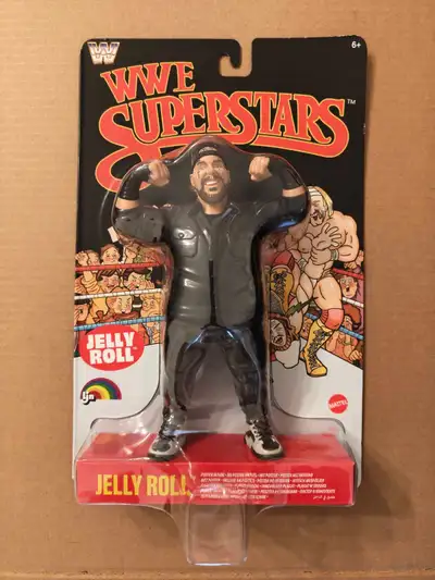 Mattel LJN WWE Superstars Jelly Roll figure black card chase, View more