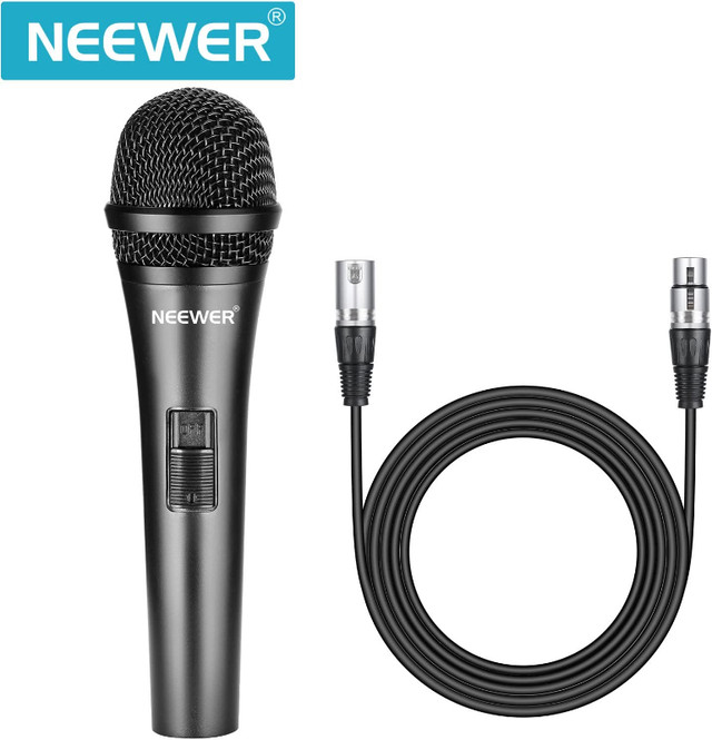 Neewer Cardioid Dynamic Microphone  XLR Male to XLR Female cable in Pro Audio & Recording Equipment in City of Toronto - Image 2