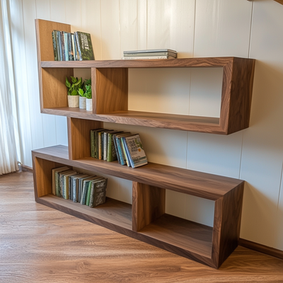 Walnut book shelves, View more