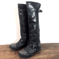 Steve Madden punk style leather boots (femme)