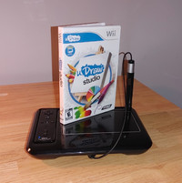 Black Wii Tablet + uDraw Studio Game 