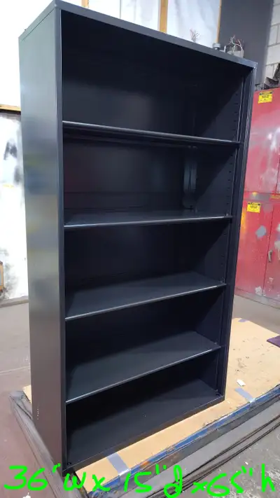 Metal Book Cases; Metal Shelving 36" w x 15 "d x 65" h, View more