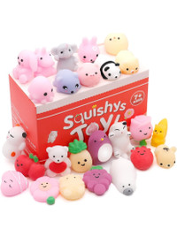 SEKEAHU Mochi Squishys Toys, 25pcs Kawaii Squishy Easter Basket 