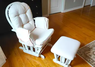 Rocking Chair and Ottoman set with Solid Wooden Frame, View more