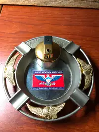 Eagle Ashtray with Lighter